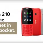 Nokia 210 frontal y trasera