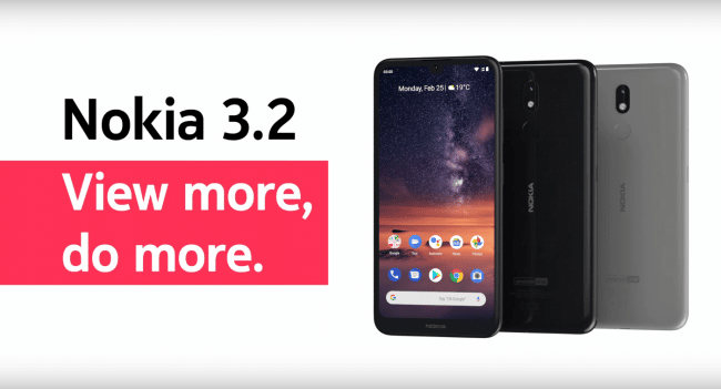 Nokia 3.2 frontal y trasera