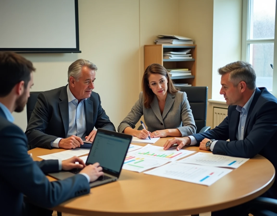 Élus municipaux réunis autour d'une table pour analyser les barèmes de rémunération des maires et adjoints